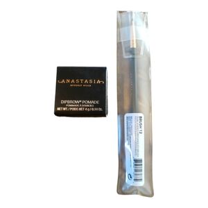 Anastasia Dip Brow Pomade & Brush #12 NWT Medium Brown Matte Sweatproof